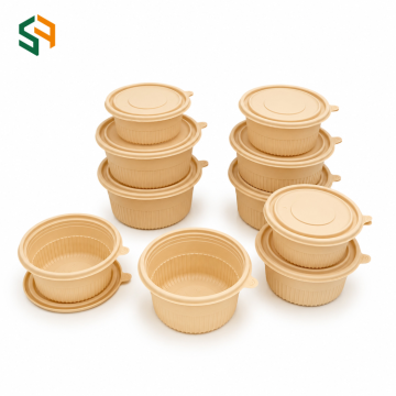 Eco-Friendly Corn Starch Round Takeaway Food Bowls