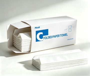 Virgin Wood Pulp C-Fold Paper Towels — Individually Wrapped, 200 Sheets