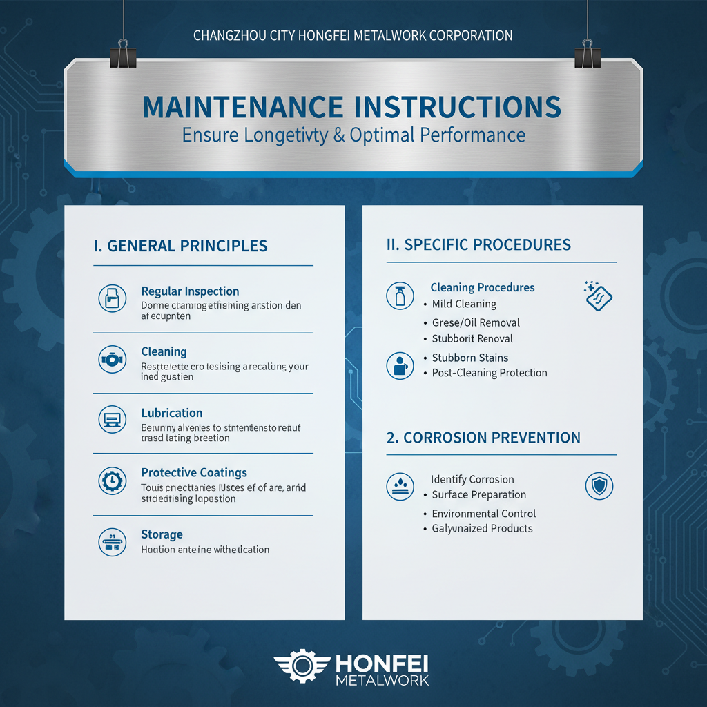 Maintenance Instructions