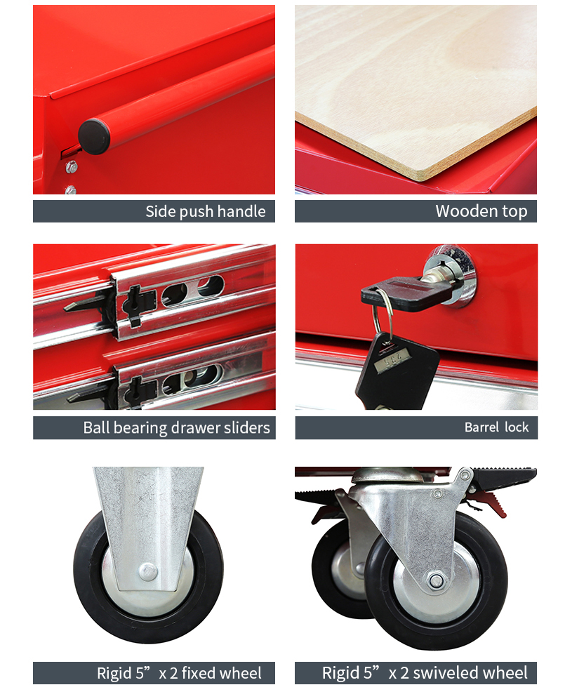 6 drawer rolling tool cabinet TBB204206 details