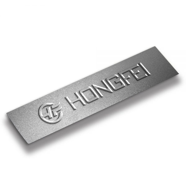 embossed logo-font raised