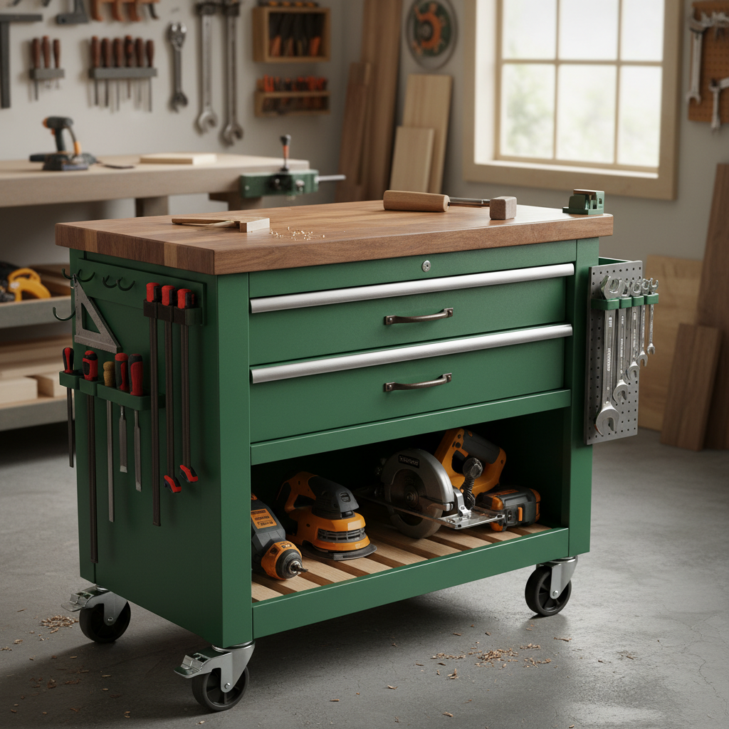 Mobile Tool Cabinet For Carpentry & Woodworking