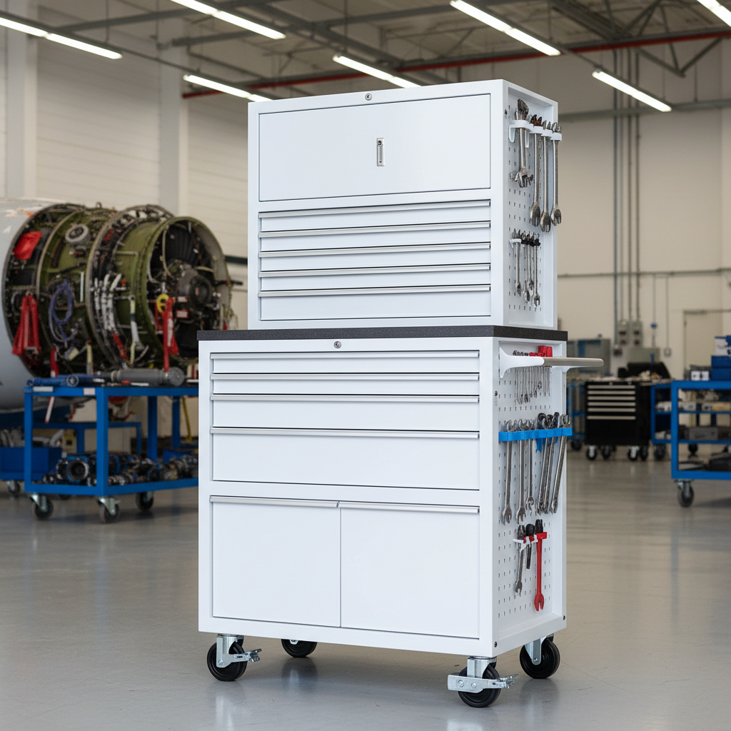 White Tool Cabinet For Aviation Maintenance