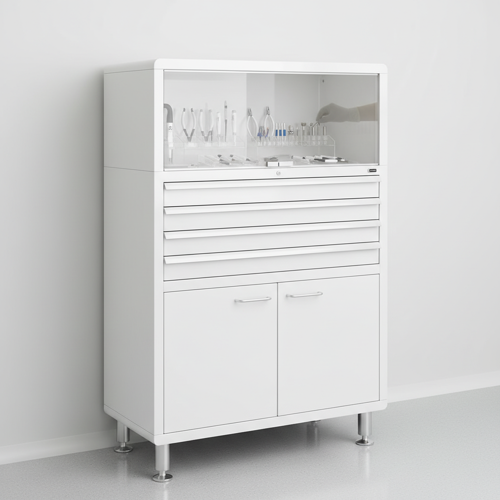 White Tool Cabinet For Laboratory & Cleanroom