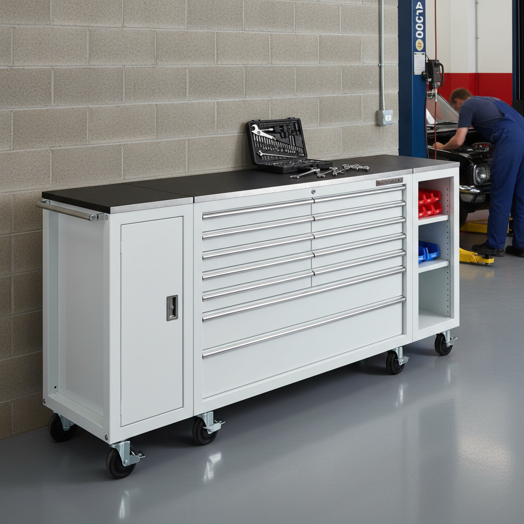 White Tool Cabinet For Professional Auto Repair