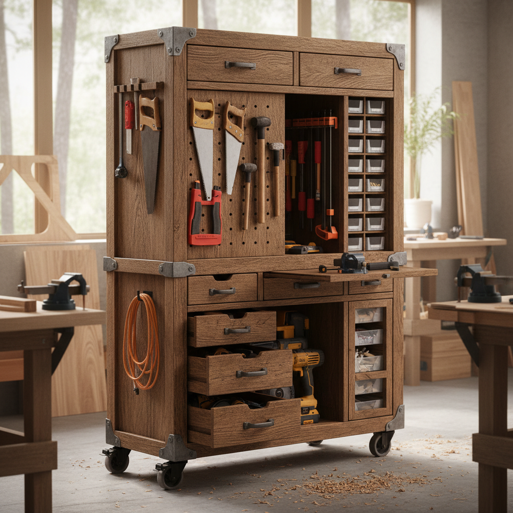 Storage Tool Cabinet For Carpentry & Woodworking
