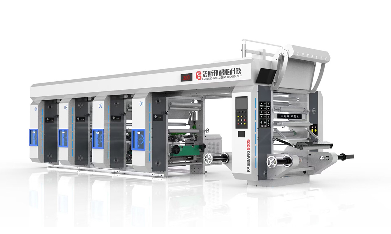 Standard Electronic Shaft High Speed Plastic Bag Rotogravure Printing Press