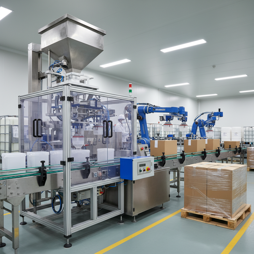 Plastic Box Packaging Machine For Industrial Chemical Suppliers
