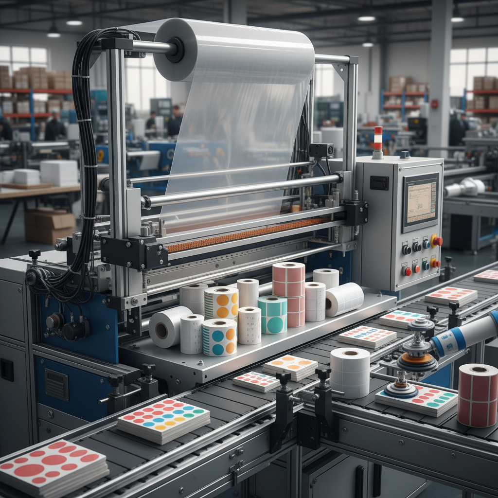 Polythene Packing Machine For Label And Sticker Converters