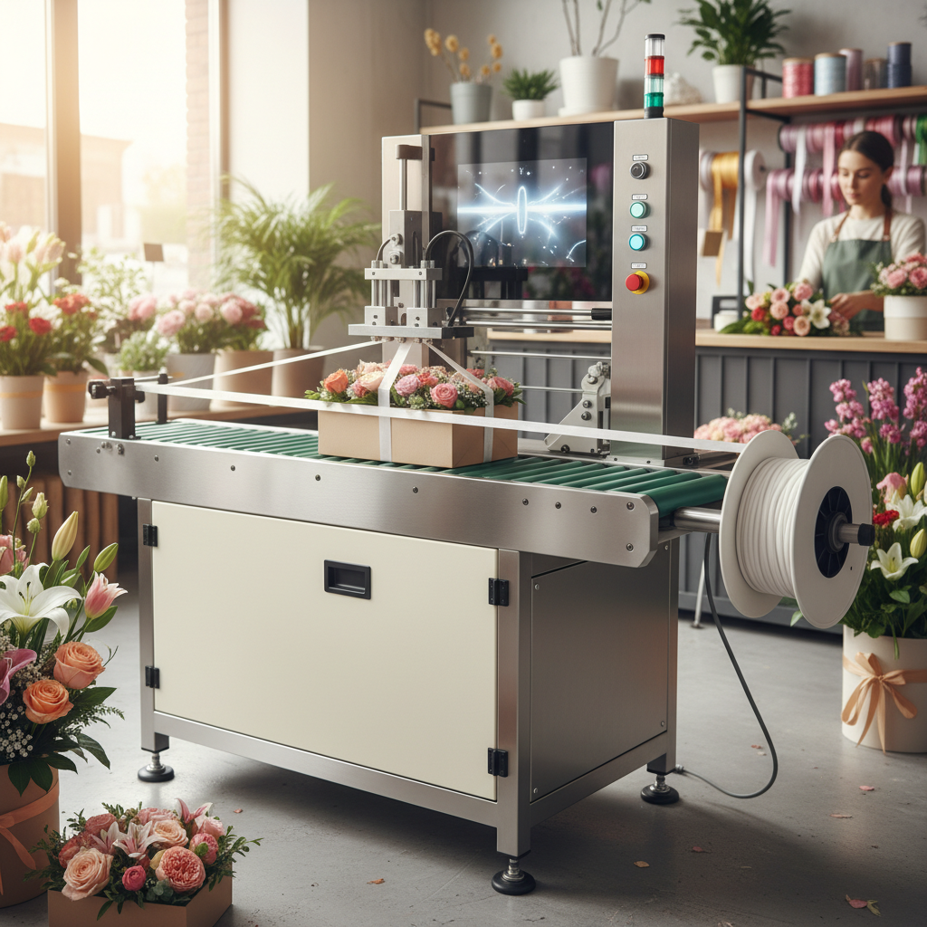 Plastic Strap Packing Machine For Flower Gift Shops