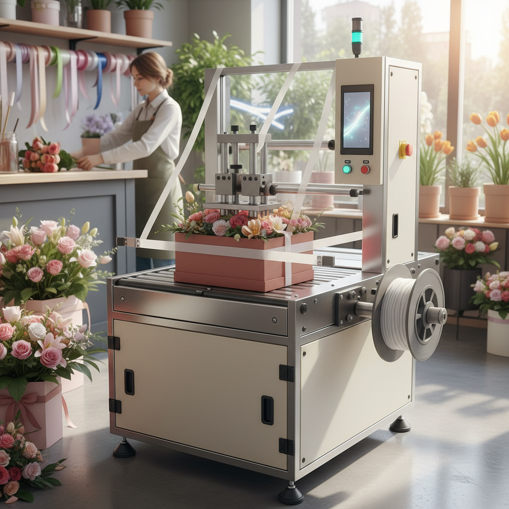 Plastic Strap Packing Machine For Flower Gift Shops
