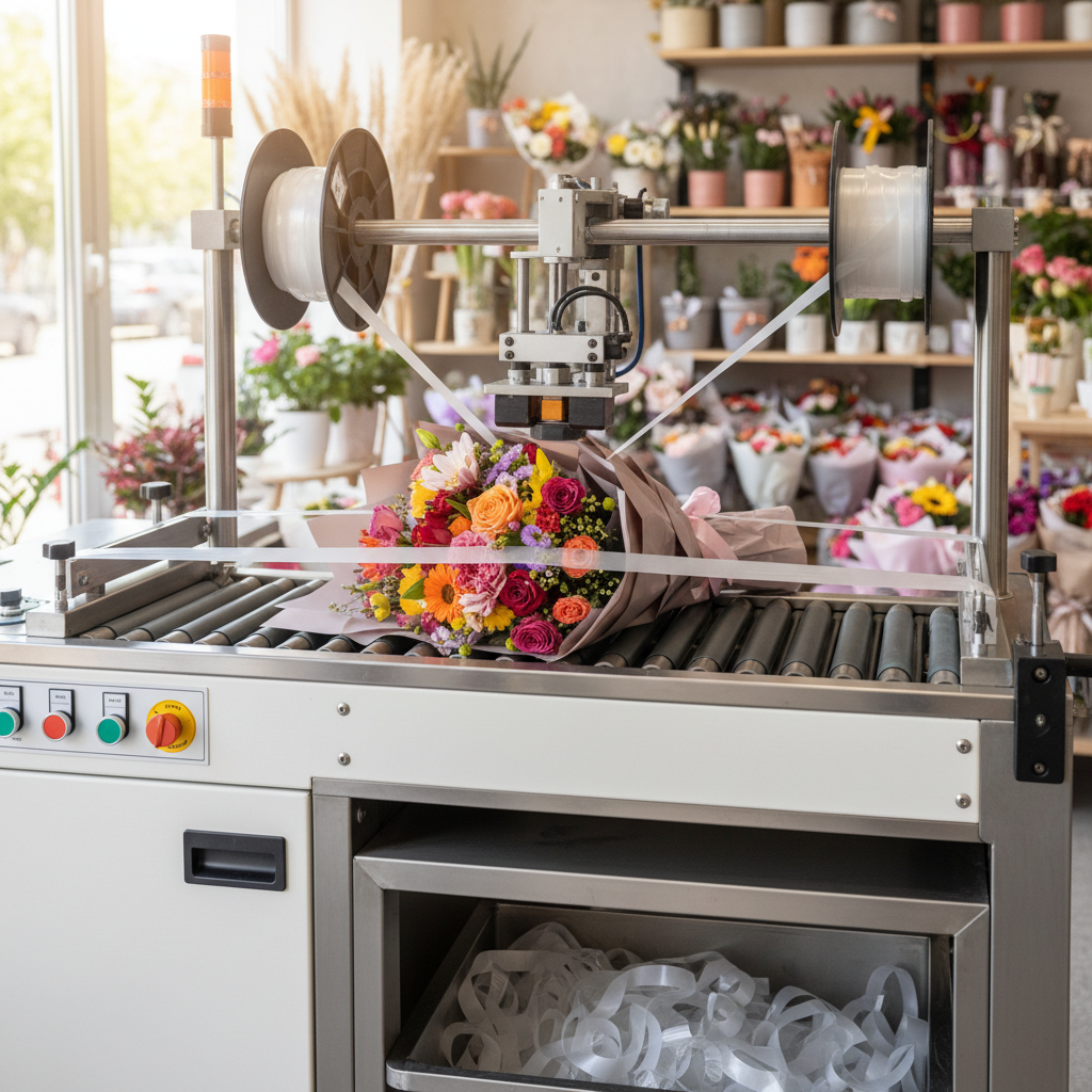 Plastic Strap Packing Machine For Flower Gift Shops