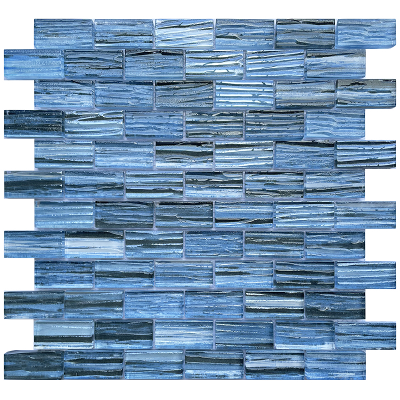Mauga 1x2" Linear Glass Mosaic Tiles