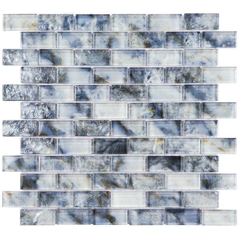 Daccal Blue Inkjet Glass Mosaic for Swimming Pool | Blue Mosaic Pool Tiles