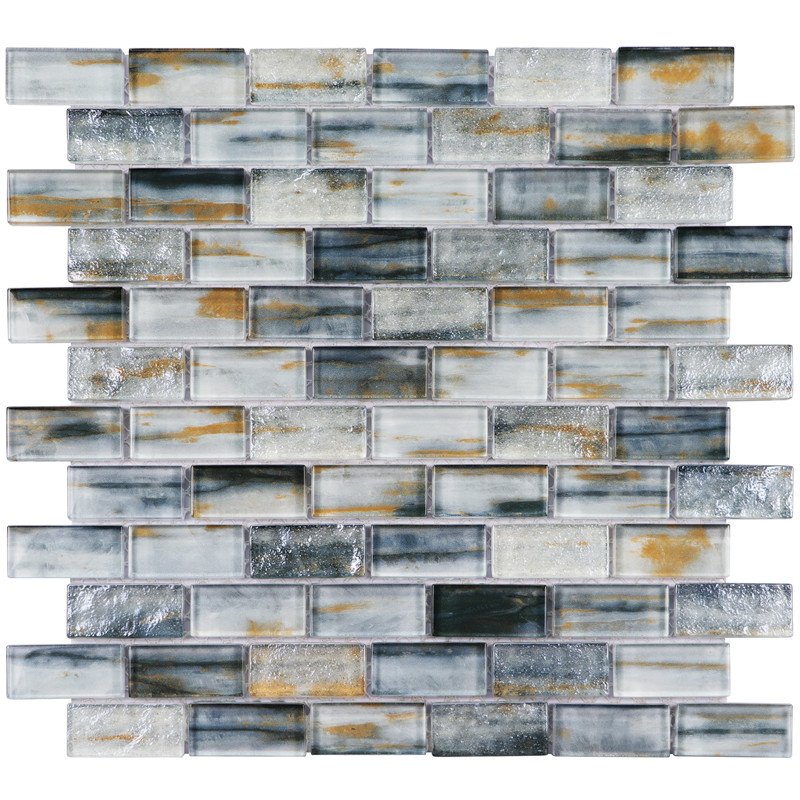 Darlington Series - 1" x 2" Inkjet Glass Pool Mosaic Tile