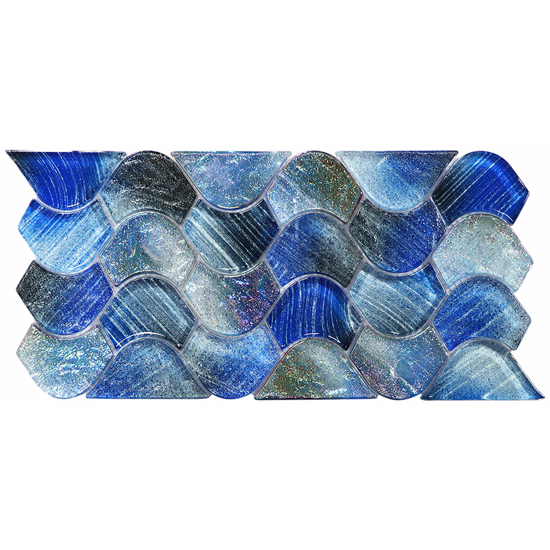 Luxury Artistic Glass Pool Waterline Tile