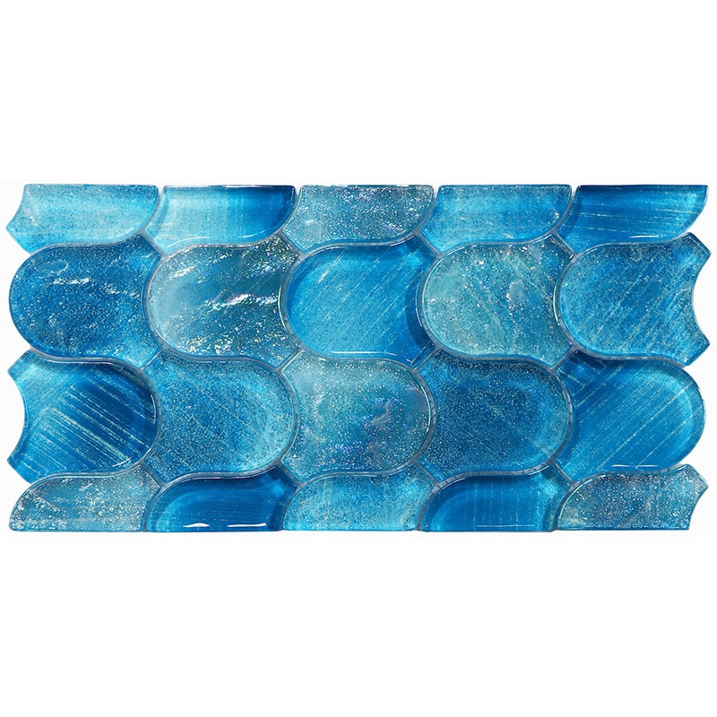 Luxury Curved Glass Pool Border Tile