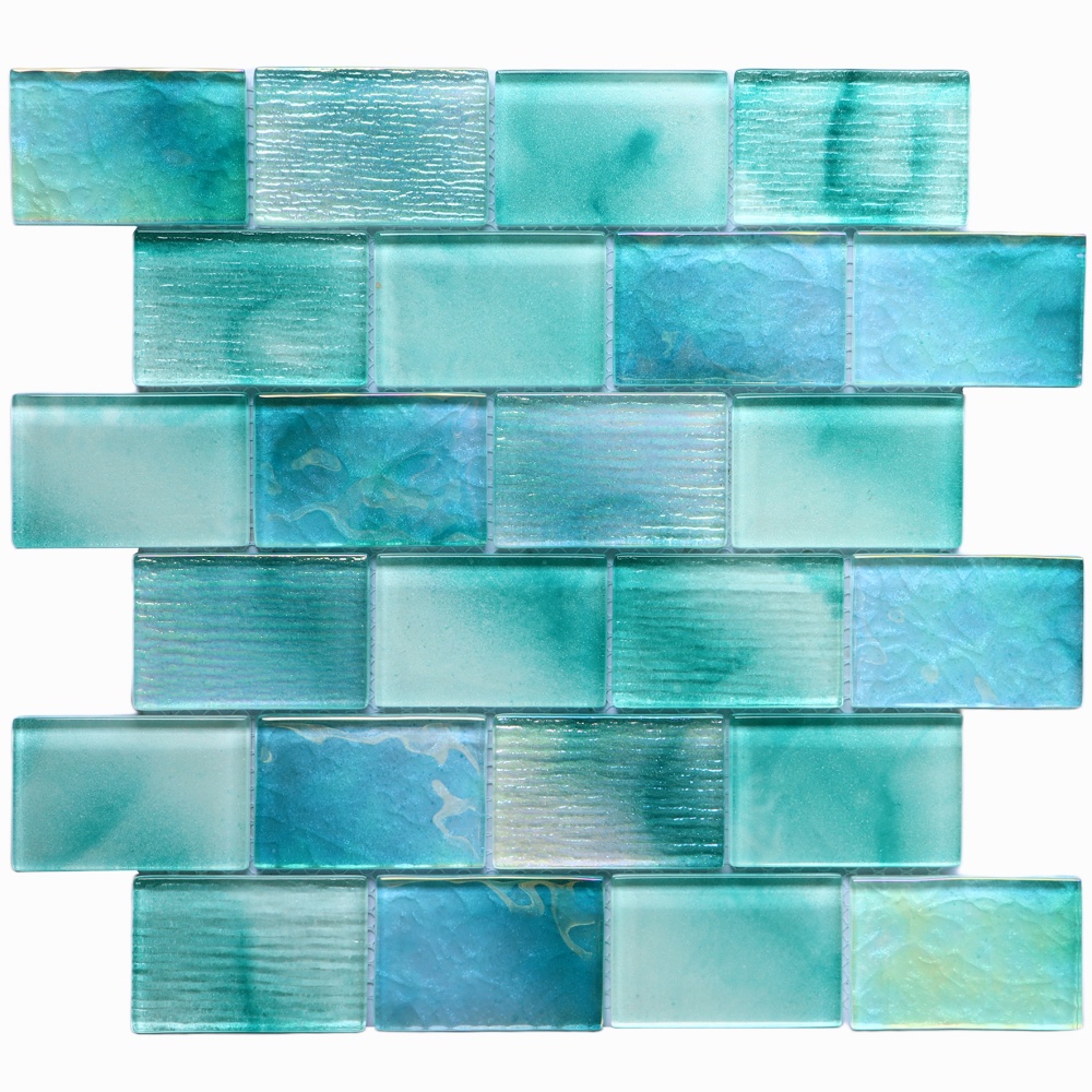 Hand Painted Glass Mosaic Tile 2x3” for Bespoke Pool Spa