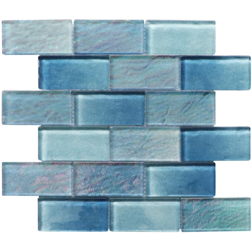 Modern Waterline Premium 2x4 Glass Pool Tile