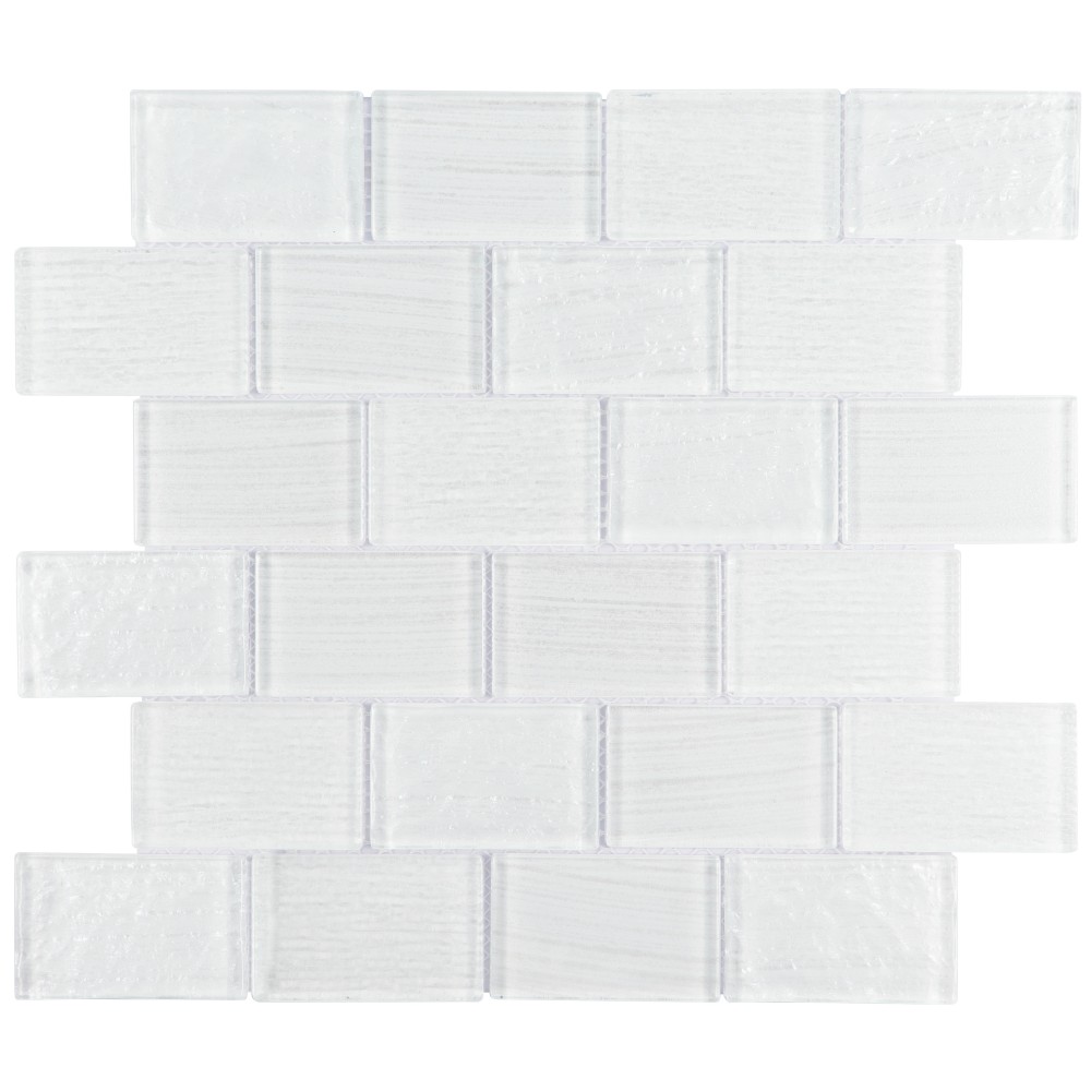 Chita 2x3 Crystal Glass Mosaic Pool Tile