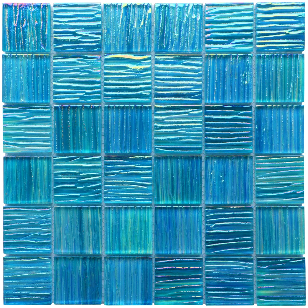 Suva 2x2 Textured Glass Mosaic Tile for Pools &...