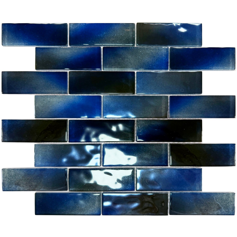 Trieste 1.5x4 Inkjet Glass Mosaic Tile for Pool...