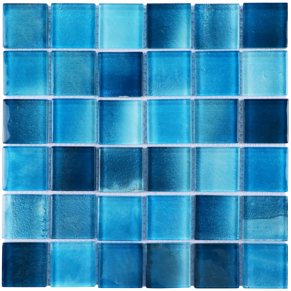 Hand-Painted Crystal Glass Mosaic Tile for Swimming Pools, Spas & Feature Walls