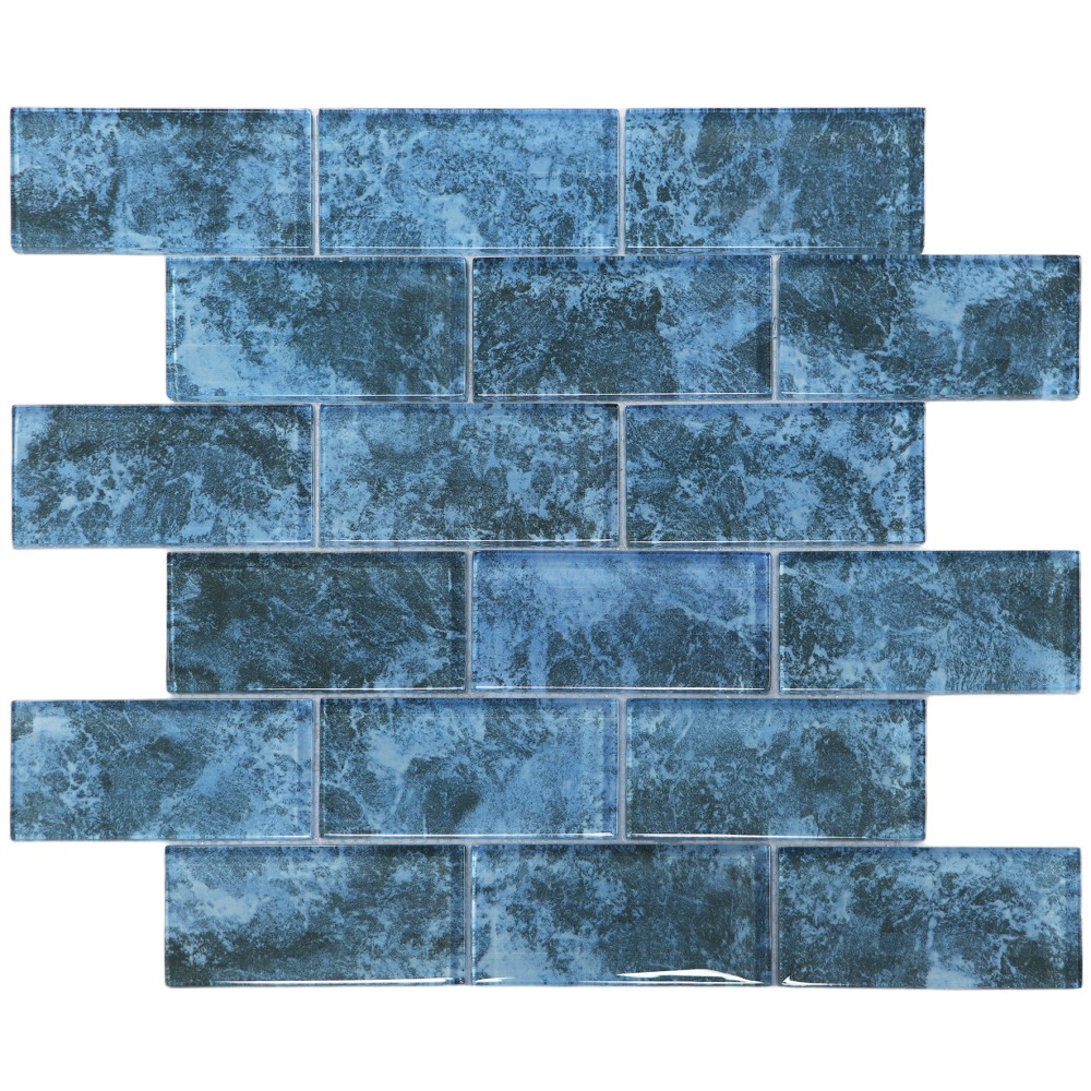 Ghats 48x98 mm Glass Pool Mosaic for Resort Wal...