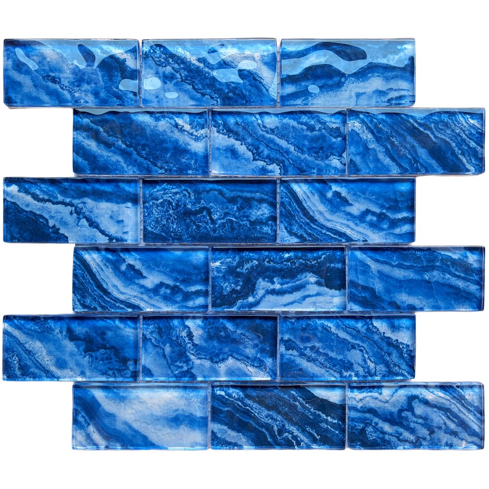 Trinidad 48x98mm Glass Pool Tile for Hotel Pool Walls and Water Features