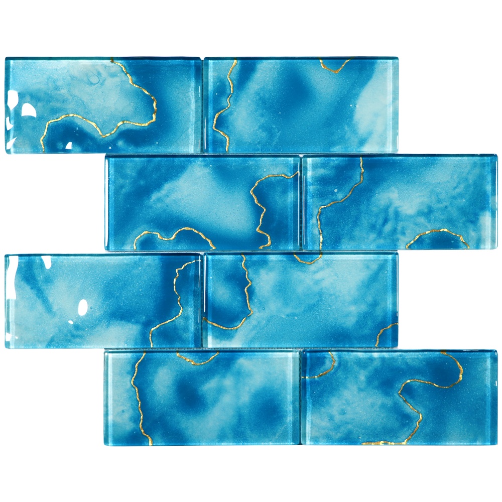 Clifton Hand-Painted Pool Tile for Statement Water Features