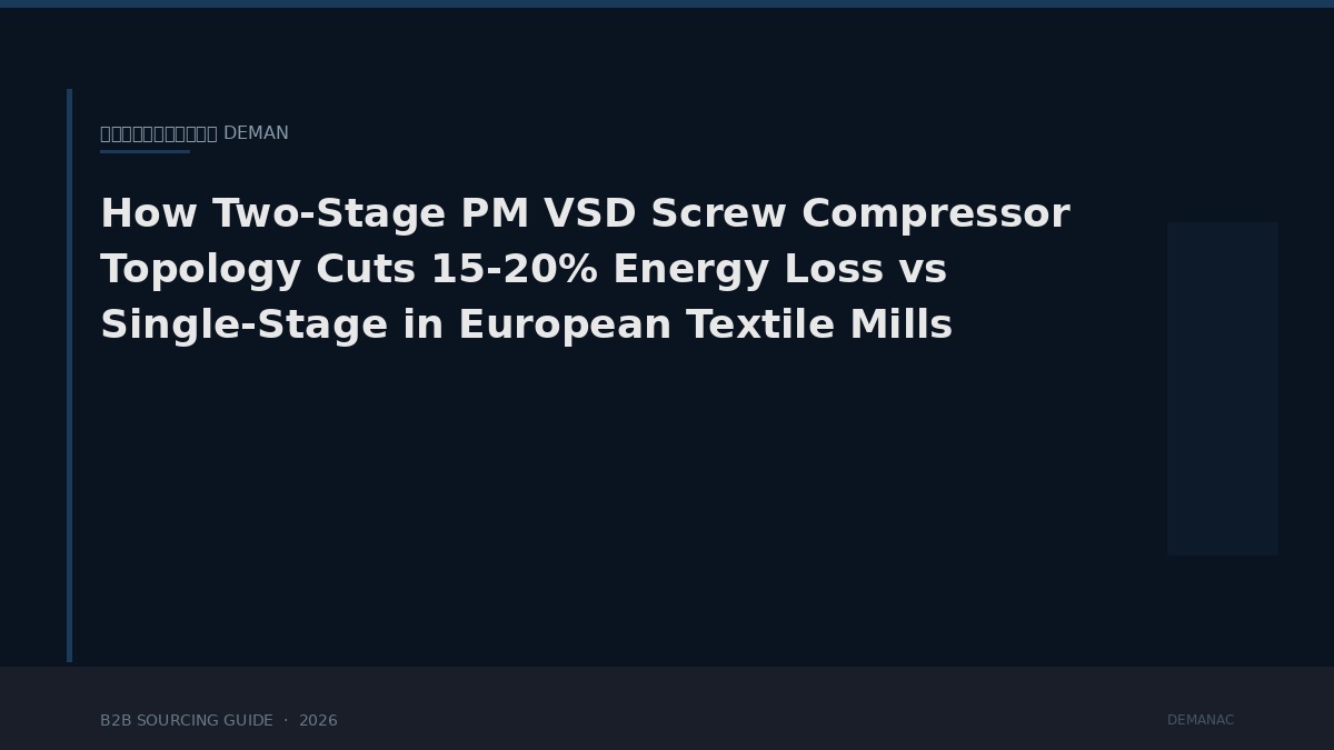 Wie die zweistufige PM-VSD-Schraubenkompressor-Topologie den Energieverlust im Vergleich zu einstufigen Kompressoren in europäischen Textilfabriken um 15-20 % reduziert