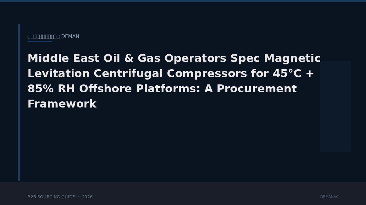Spezifikationen für magnetisch schwebende Zentrifugalkompressoren für Offshore-Plattformen im Nahen Osten (45 °C + 85 % relative Luftfeuchtigkeit): Ein Beschaffungsrahmen