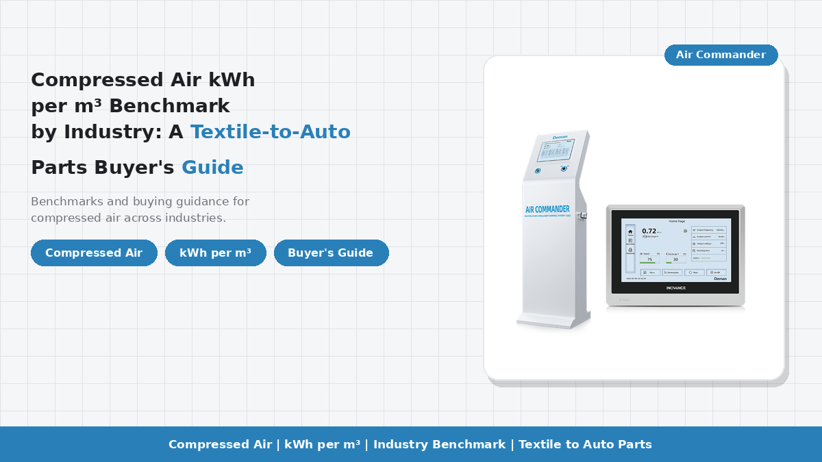 Compressed Air kWh per m³ Benchmark by Industry: A Textile-to-Auto-Parts Buyer's Guide