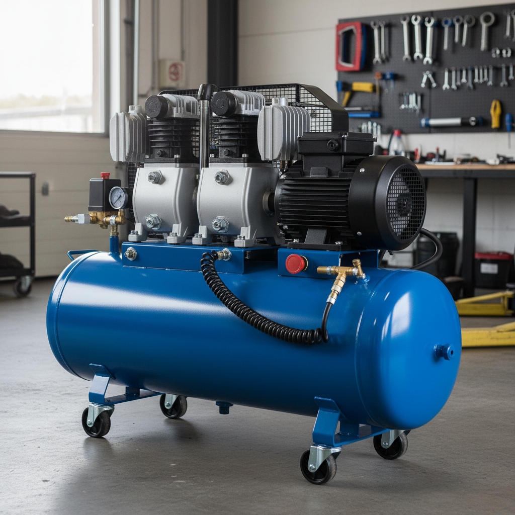 Two Stage Air Compressor For Automotive Repair And Maintenance