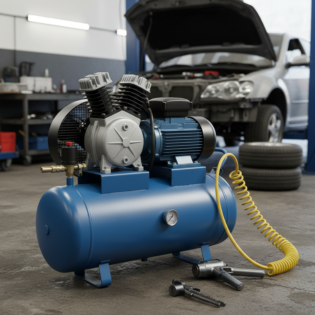 Single Stage Air Compressor For Automotive Repair And Maintenance