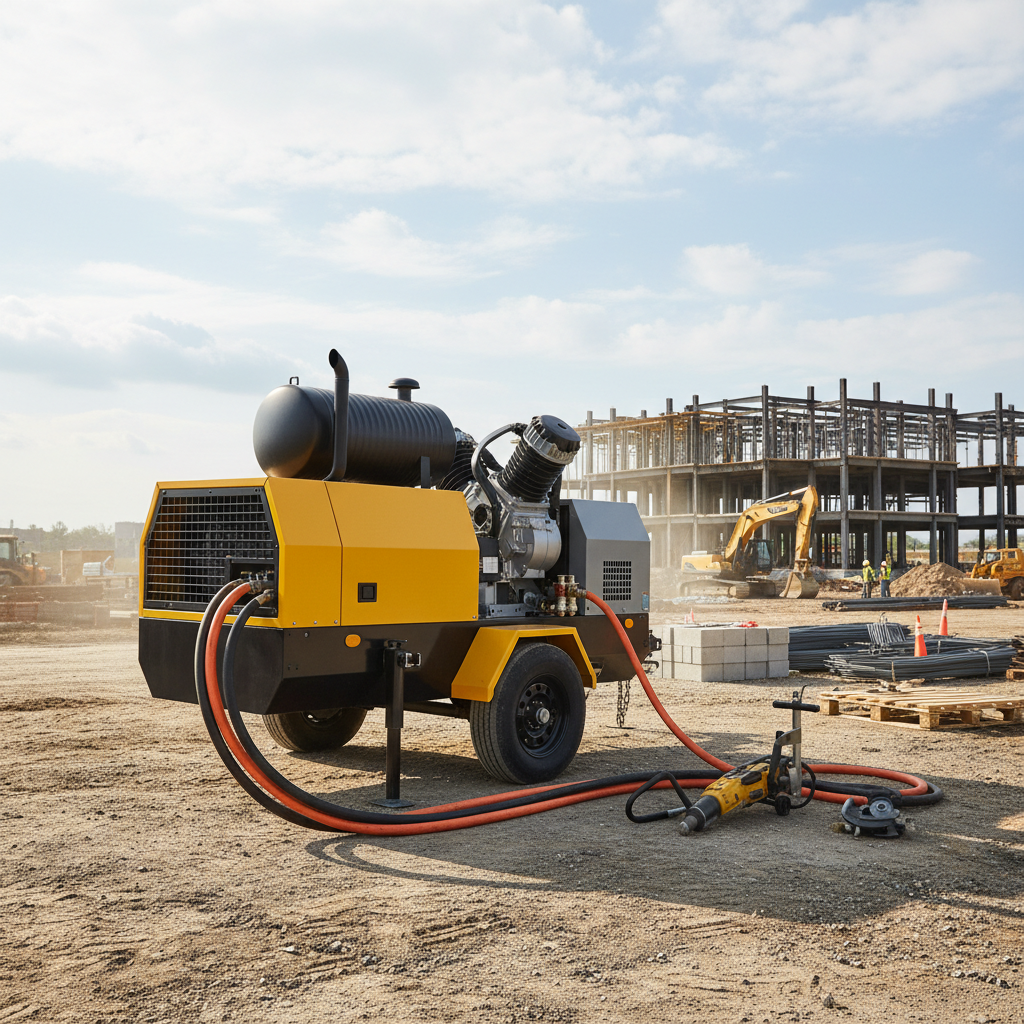 Industrial Air Compressor For Construction Site Operations