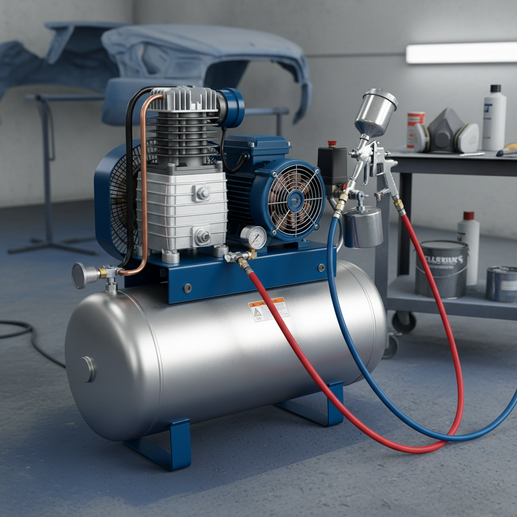 Two Stage Air Compressor For Painting And Spraying Applications