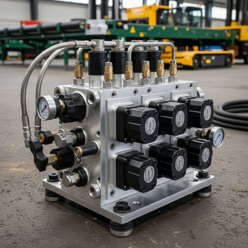 Hydraulic Manifold Block Assembly For Material Handling And Logistics
