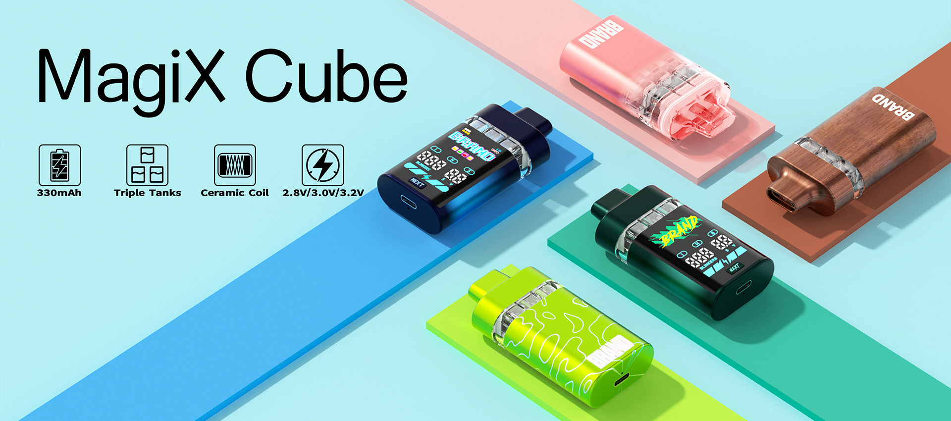 Cube Vapes Triple-Tank Device AIO Hardware Screen Display Vape (1)