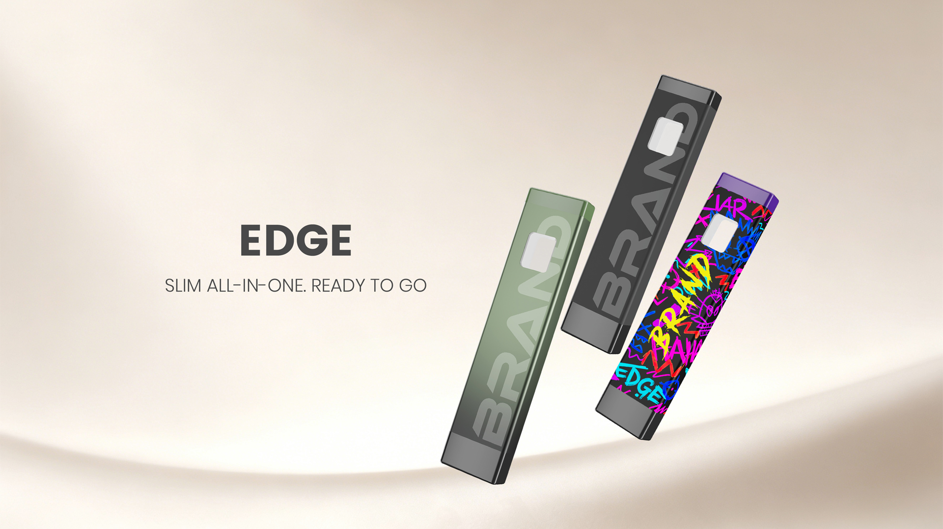 EDGE Smart Vape Cannabis bir martalik ishlatiladigan Vape Uskuna 100% Yonmagan-1