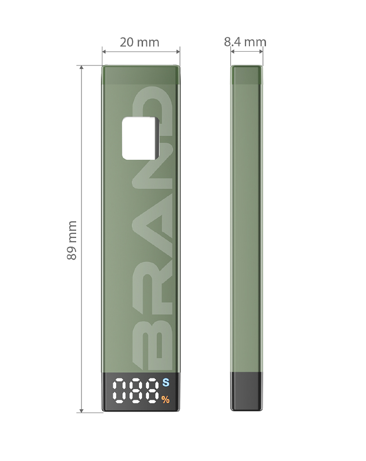 EDGE Smart Vape Cannabis bir martalik ishlatiladigan Vape Uskuna 100% Yonmaydi-11