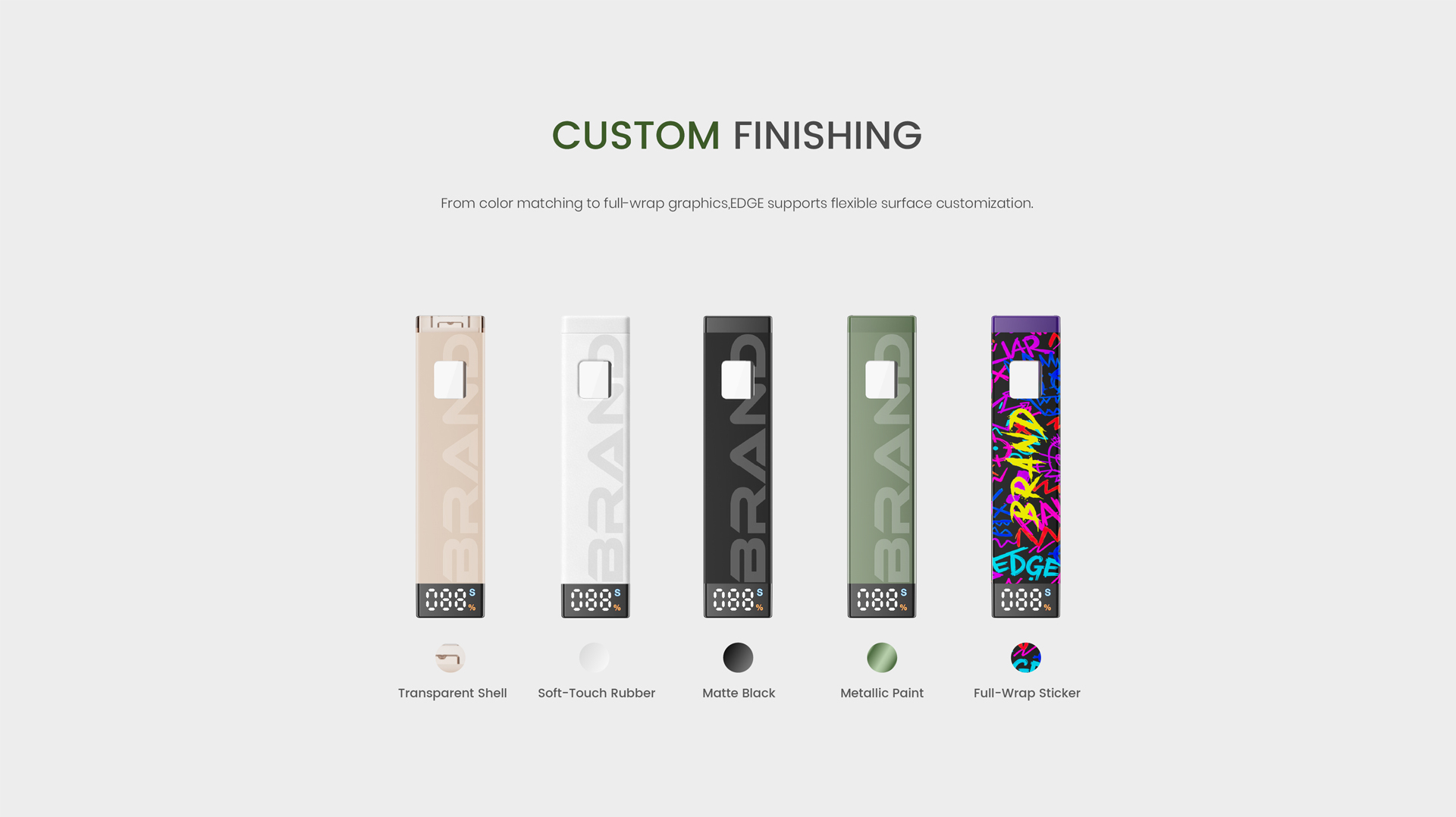 EDGE Smart Vape Cannabis bir martalik ishlatiladigan Vape Uskuna 100% Yonmaydi-9