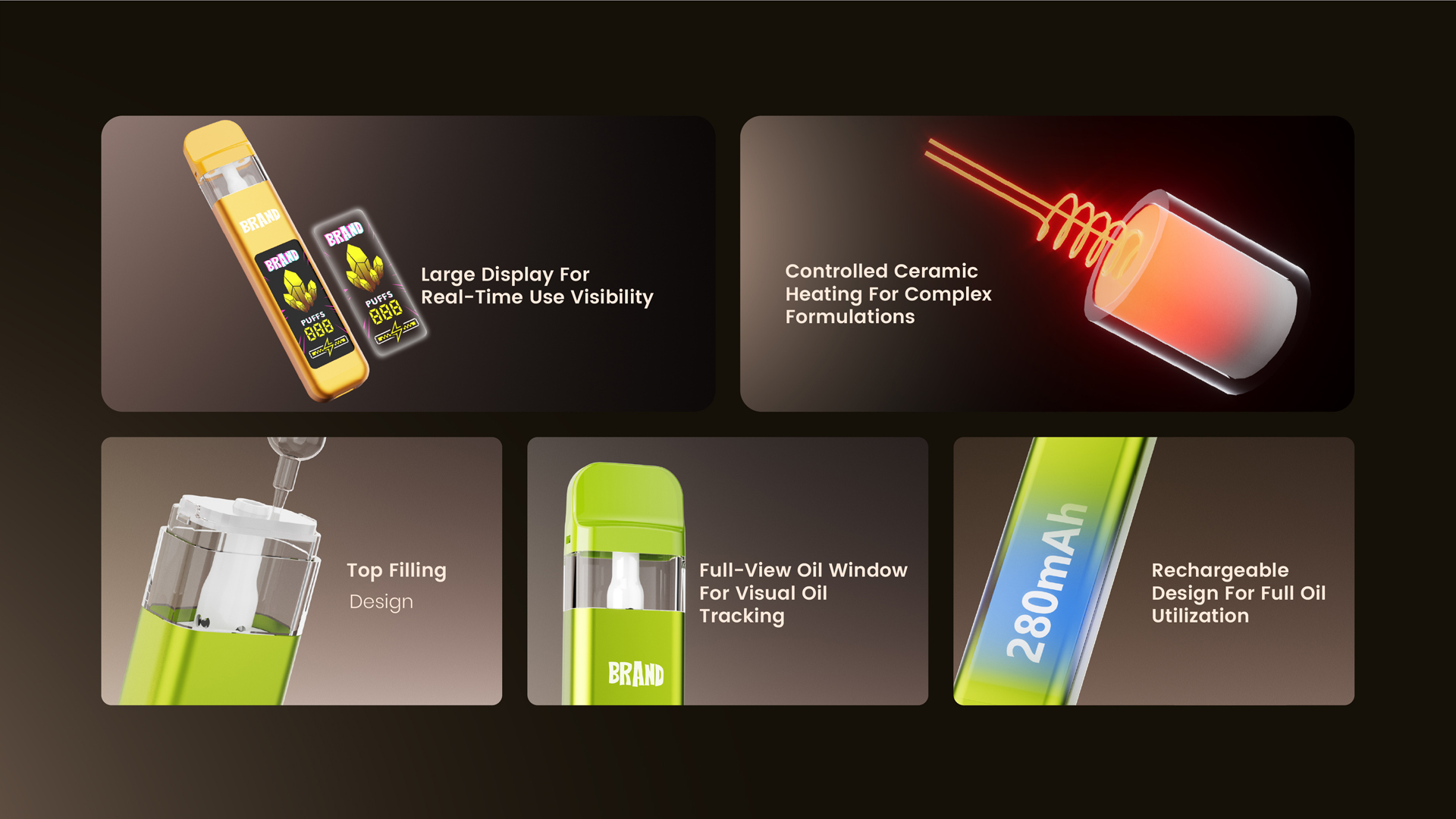 CBD uchun bir martalik pod vape keramik isitish bobini (2)