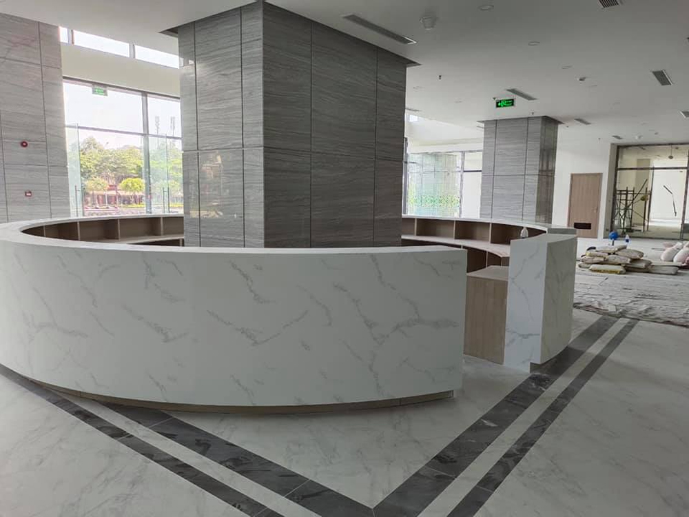 Koris Solid Surface Empowers Landmark Projects: Creating Striking Curved Seamless Reception Desks Discover the Advantages of Solid Surface in High-End Commercial Design