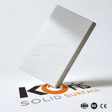 China Suppliers Factory HW6804 Acrylic Solid Surface White Marble for Kitchen Countertops, Vanities, Reception Desks