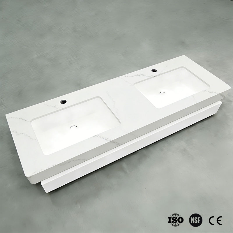 Koris HW6812 White Marble Pattern Modified Acrylic Solid Surface Sheet For Kitchen Countertop Backsplash Bathroom Vanity Top Table Top