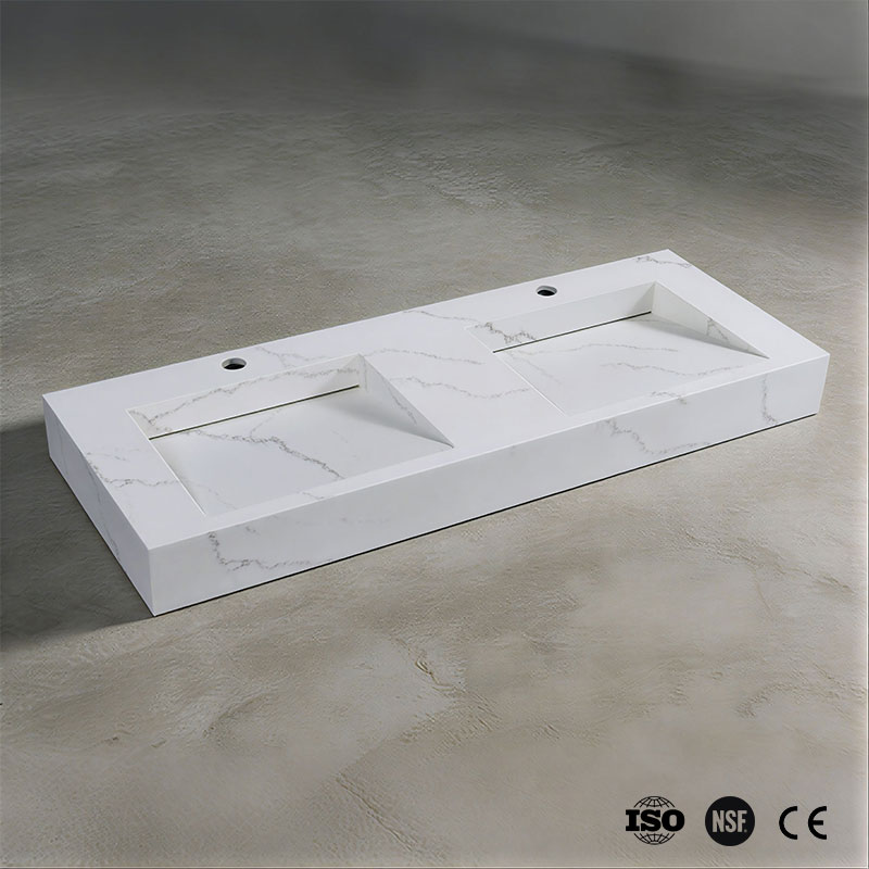 Koris HW6812 White Marble Pattern Modified Acrylic Solid Surface Sheet For Kitchen Countertop Backsplash Bathroom Vanity Top Table Top