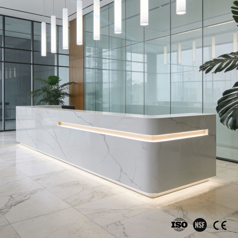 Koris HW6812 White Marble Pattern Modified Acrylic Solid Surface Sheet For Kitchen Countertop Backsplash Bathroom Vanity Top Table Top