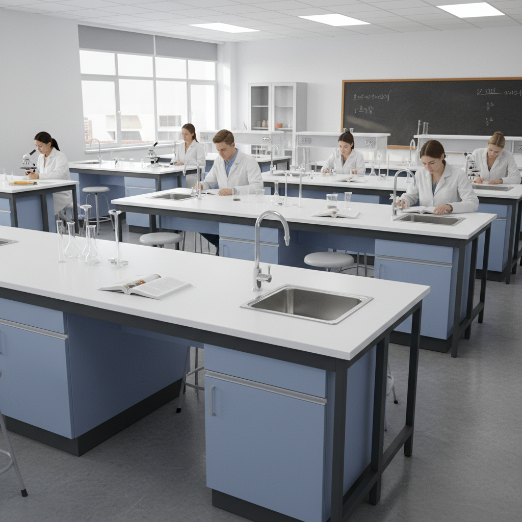 Pure Solid Surface For School Laboratory Benches