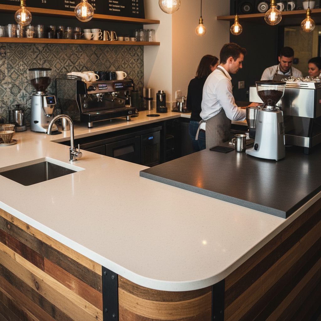 Solid Surface Vanity Tops For Coffee Shop Service Counters